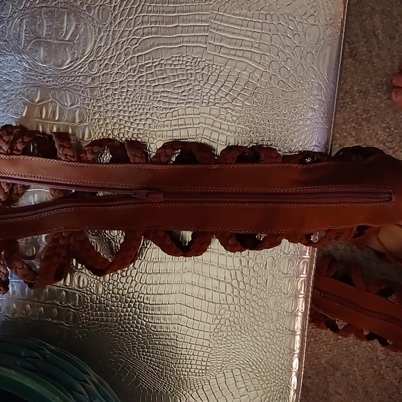 Medium brown faux suede gladiator sandals - Picture 6 of 8